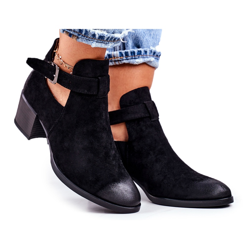 Vinceza Dámské boty na vysokém podpatku s výřezy černá Sicílie