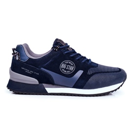 Pánská sportovní obuv Sneakers Big Star Navy Blue GG174547 válečné loďstvo modrý šedá