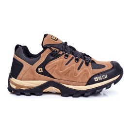 Pánská treková obuv Big Star Outdoor Camel GG174280 hnědý černá