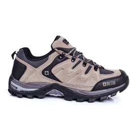 Pánské trekové boty Big Star Outdoor GG174281 béžový černý šedá