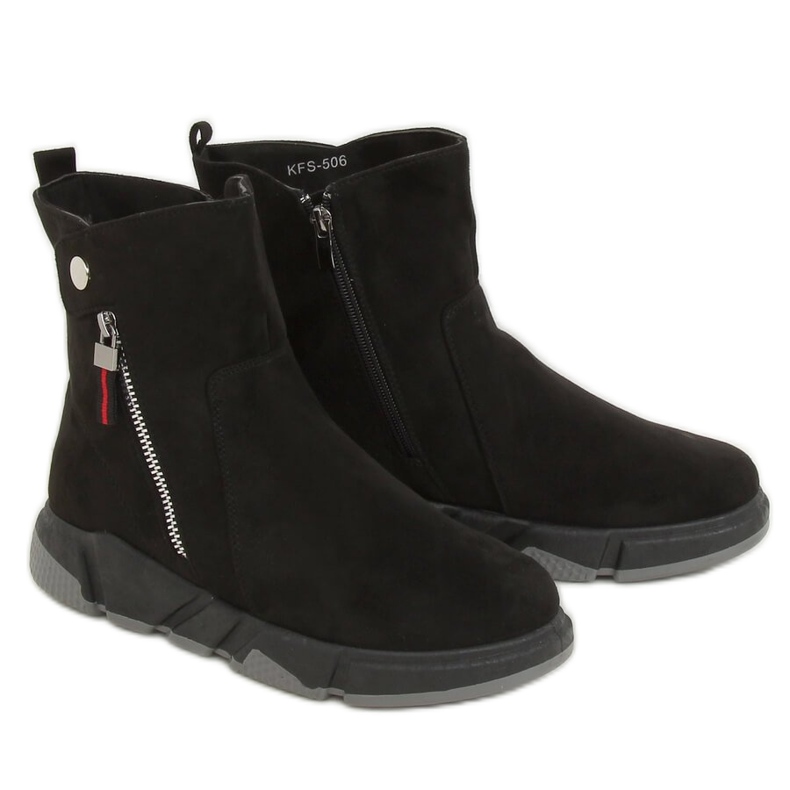 Černé sportovní boty KFS-506 Black černá Černé sportovní boty KFS-506 Black černá