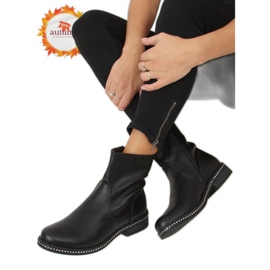 Černé dámské černé boty 1268J24 Black černý