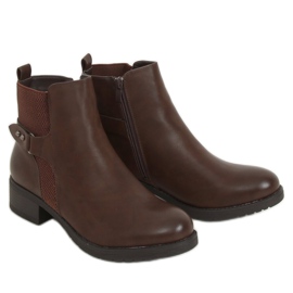 Hnědé dámské boty Jodhpur MDM226 Brown hnědý