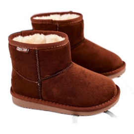 Dětské sněhové boty Big Star Camel GG374082 hnědý vícebarevný