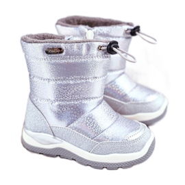 WEESTEP Dětské sněhule zateplené vlnou Silver Felini stříbrný