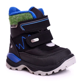 WEESTEP Dětské vlněné teplé sněhové boty Black Booom černý