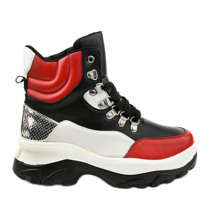 Červené barevné tenisky Neamelira černá