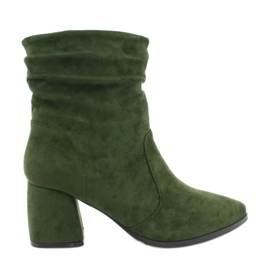 M.Daszyński Zelené semišové boty MR2025-10 zelený