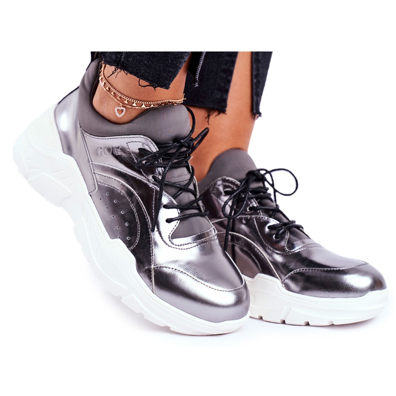 Dámské tenisky Goe Leather Pewter GG2N3040 černá