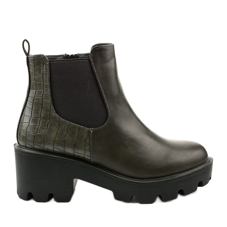 Šedé ploché boty z ekokůže Založeno šedá Šedé ploché boty z ekokůže Založeno šedá