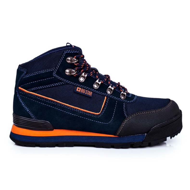 Pánské trekové boty Big Star Outdoor Navy Blue GG174199 modrý