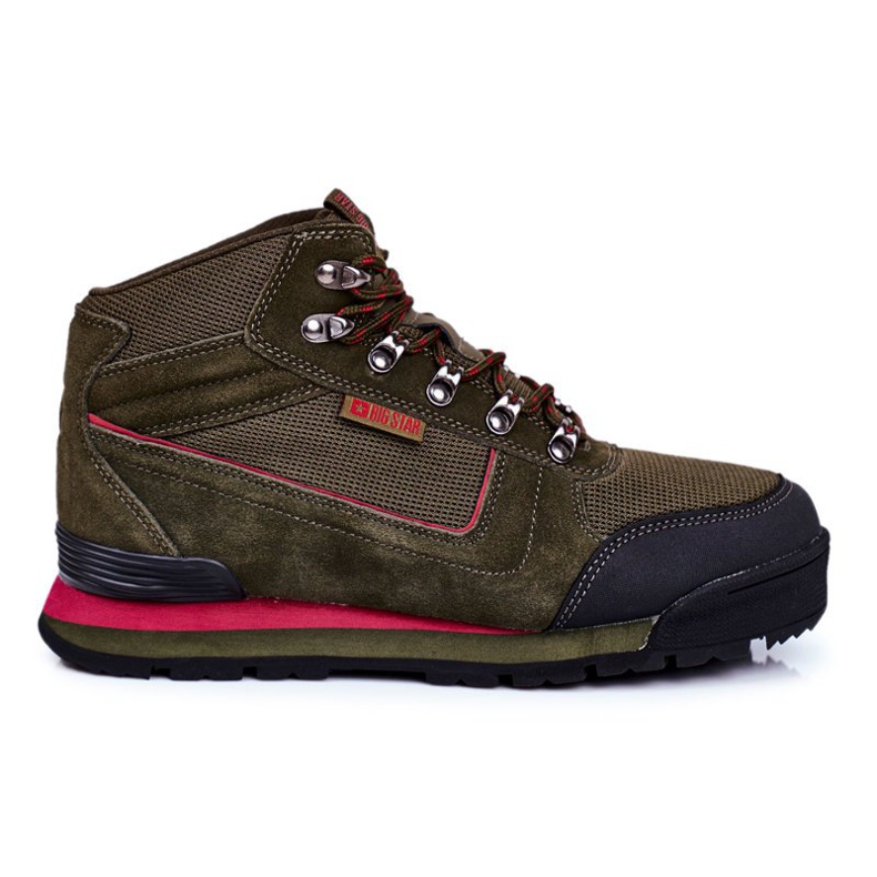 Pánské trekové boty Big Star Outdoor Khaki GG174200 zelená
