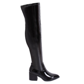 Černé lakované boty RB35P Black černý