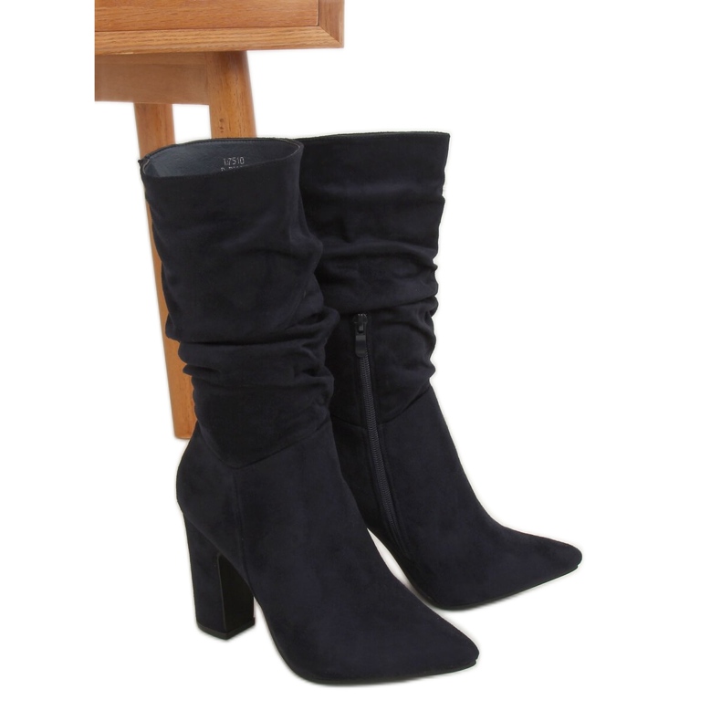 Tmavě modré vysoké boty D7510 D.BLUE námořnická modrá