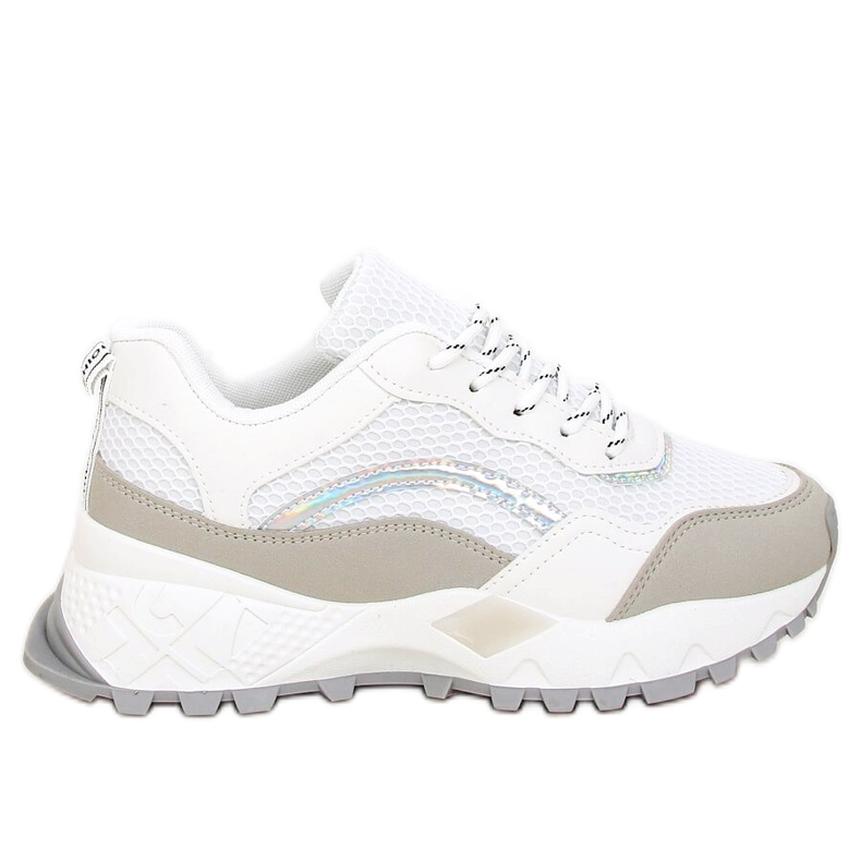 Bílé a šedé sportovní boty LA87P Šedé bílý šedá Bílé a šedé sportovní boty LA87P Šedé bílý šedá