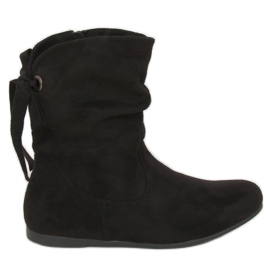 Černé dámské boty saszka DH26 Black černý