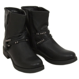 Černé vojenské boty J19-108 černé černý
