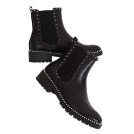 Černé Chelsea boty s cvočky černé NC826 Black Ii Žánr černý