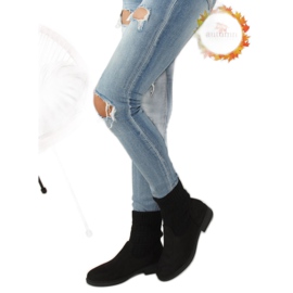 Boty se svrškem svršek černý E2100 Černý černá Boty se svrškem svršek černý E2100 Černý černá