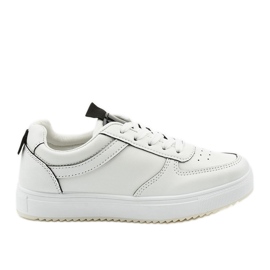 Bílé tenisky s černými vložkami KK-203 bílý