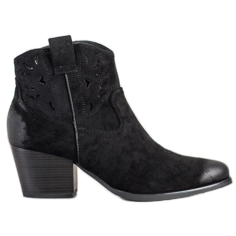 Prolamované kovbojské boty VINCEZA černá