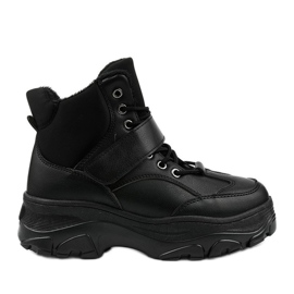 Černé módní sportovní tenisky z ekokůže Soulsille černá