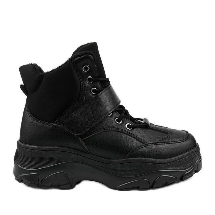 Černé módní sportovní tenisky z ekokůže Soulsille černá