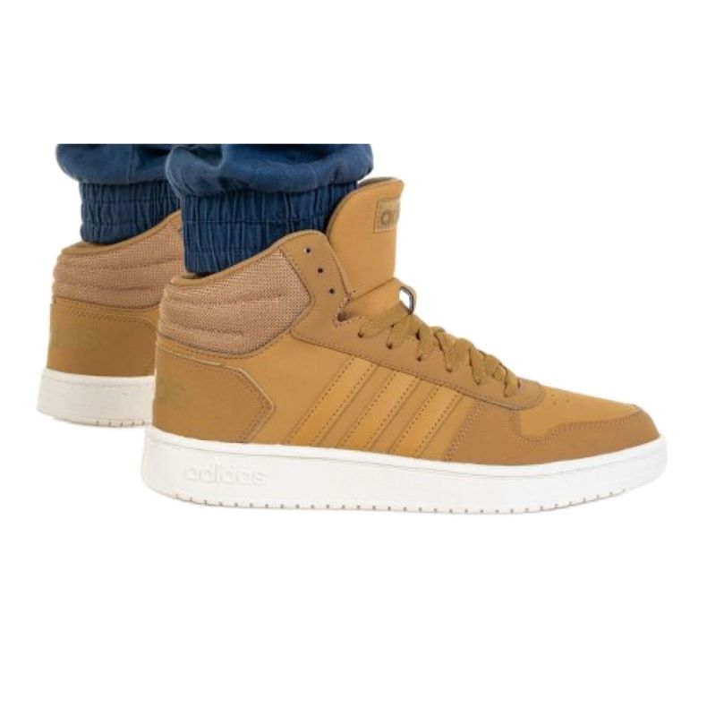 Boty Adidas Hoops 2.0 Mid M FW3516 béžový