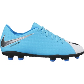 Kopačky Nike Hypervenom Phade Iii Fg Jr 852580 104 modrý modrý