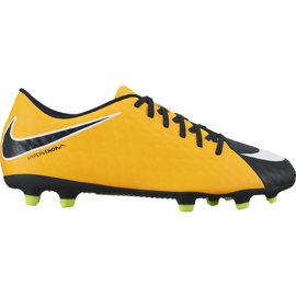 Kopačky Nike Hypervenom Phade Iii Fg Jr 852580 801 vícebarevný žluť