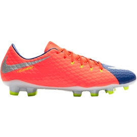 Kopačky Nike Hypervenom Phelon Iii Fg 852556 409 černá, fialová, oranžová pomerančový