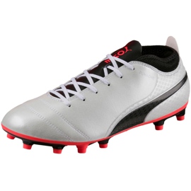 Kopačky Puma One 17.4 Fg bílo-černo-červené 104075 01 vícebarevný bílý