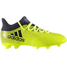 Kopačky Adidas X 17.1 Fg Jr S82297 vícebarevný zelený