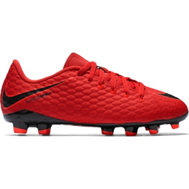 Kopačky Nike Hypervenom X Phelon Iii Fg Jr 852595 616 červený