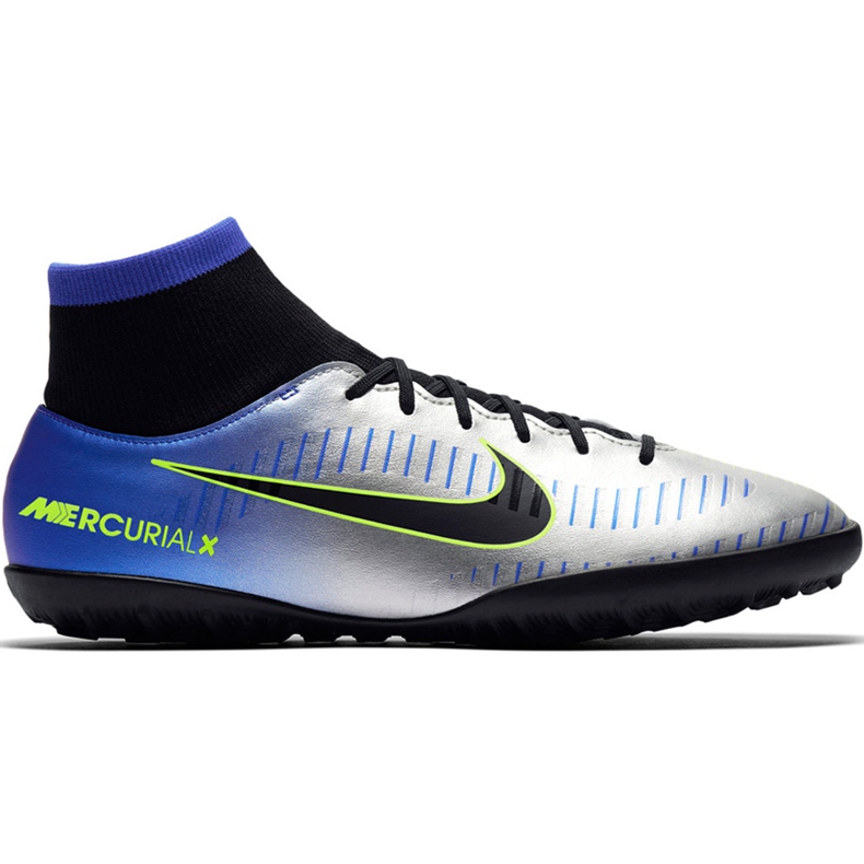 Kopačky Nike Mercurial X Victory 6 Df Neymar Tf 921514 407 zelená, modrá, šedá / stříbrná modrý