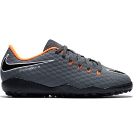 Kopačky Nike Hypervenom Phantom X 3 Academy Tf Jr AH7294 081 šedá šedá