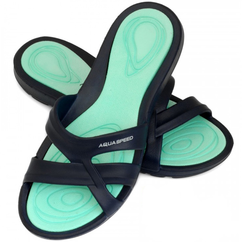 Dámské bazénové pantofle Aqua-speed Panama col. 10 námořnická modrá