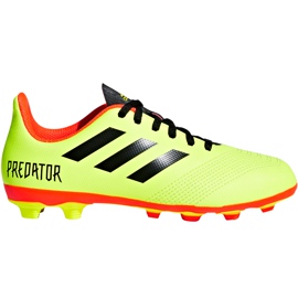 Kopačky Adidas Predator 18.4 FxG Jr DB2321 vícebarevný zelený