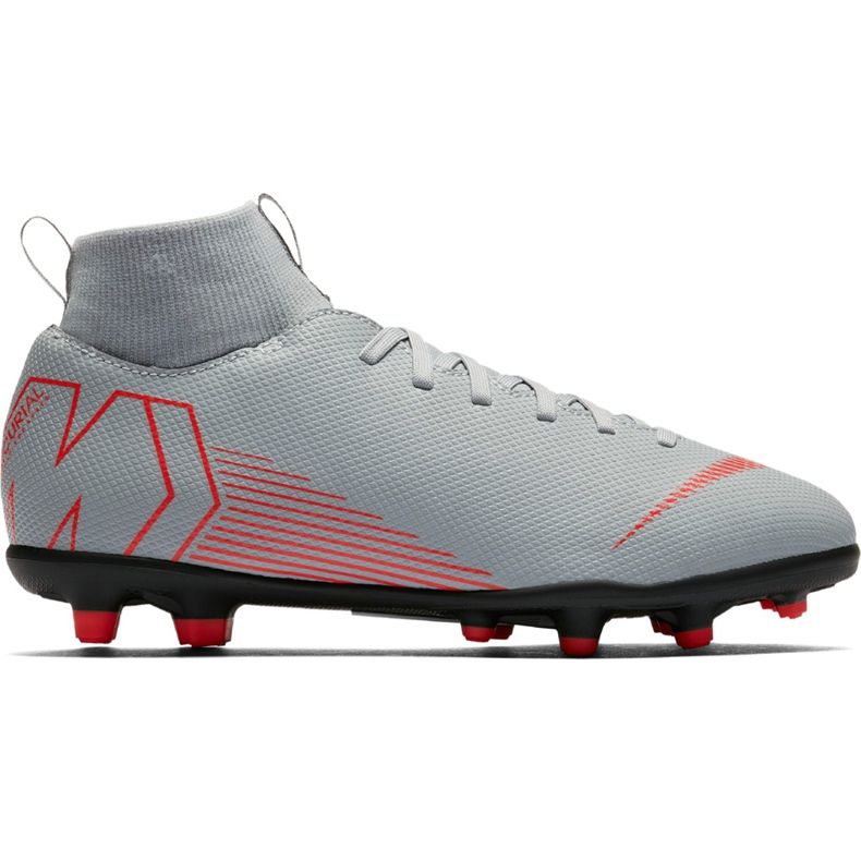 Kopačky Nike Mercurial Superfly 6 Club Mg Jr AH7339 060 bílý šedá