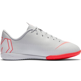 Kopačky Nike Mercurial Vapor X 12 Academy Ic Jr AJ3101 060 bílý šedá