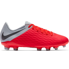 Fotbalová obuv Nike Hypervenom 3 Academy Fg Jr AJ4119 600 červená červená