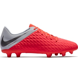 Kopačky Nike Hypervenom Phantom 3 Club Fg Jr AJ4146 600 vícebarevný červený