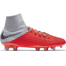 Kopačky Nike Hypervenom 3 Academy Df Fg AQ9217 600 vícebarevný stříbro