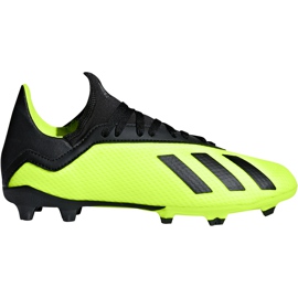 Kopačky Adidas X 18.3 Fg Jr DB2418 vícebarevný zelený
