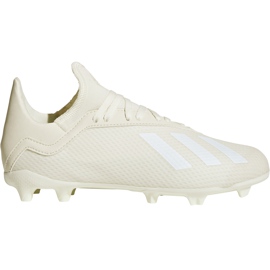 Kopačky Adidas X 18.3 Fg Jr DB2417 bílá, krémová béžový