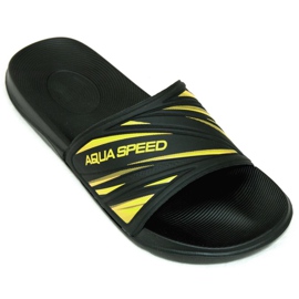 Pánské bazénové pantofle Aqua-Speed Idaho sloupec 18 černá žlutá Pánské bazénové pantofle Aqua-Speed Idaho sloupec 18 černá žlutá
