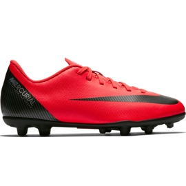 Kopačky Nike Mercurial Vapor 12 Club Gs CR7 FG / MG Jr AJ3095 600 vícebarevný červený