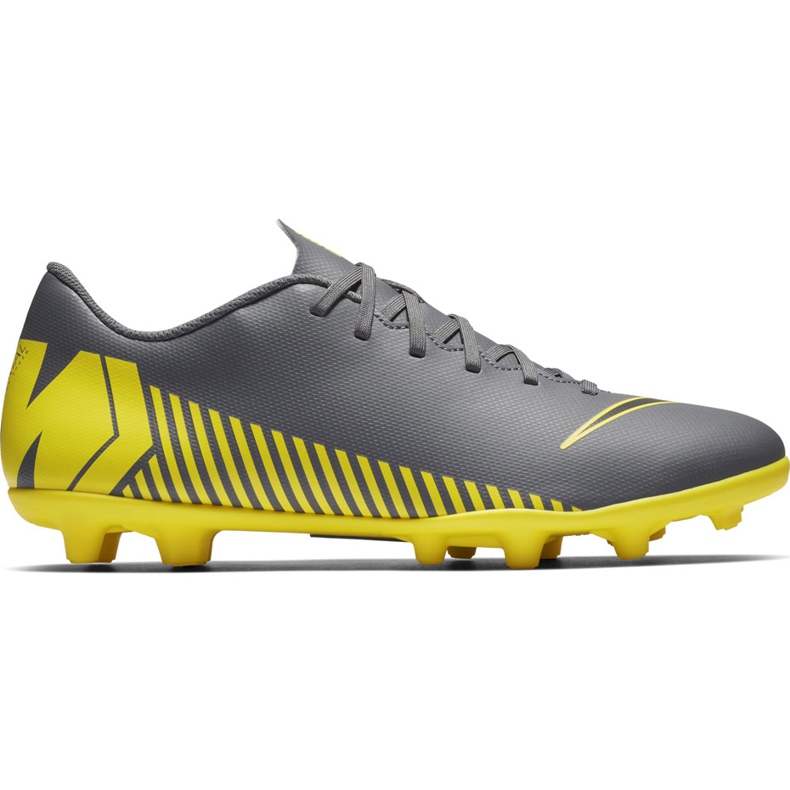 Kopačky Nike Mercurial Vapor 12 Club Mg AH7378 070 šedá, žlutá šedá