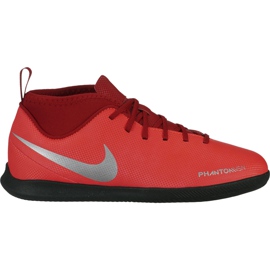 Kopačky Nike Phantom Vsn Club Df Ic Jr AO3293 600 vícebarevný červený