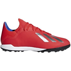 Adidas X 18.3 Tf červené kopačky BB9399 vícebarevný červený